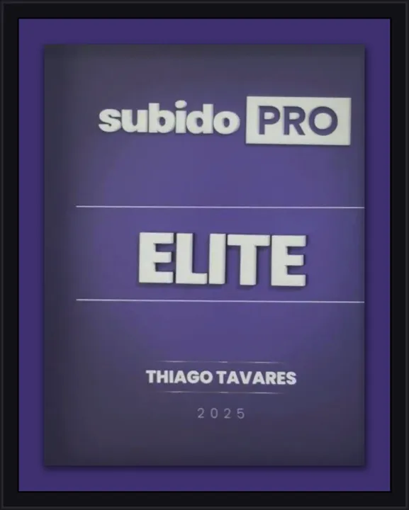 Placa Subido PRO Elite 2025 de Thiago Tavares